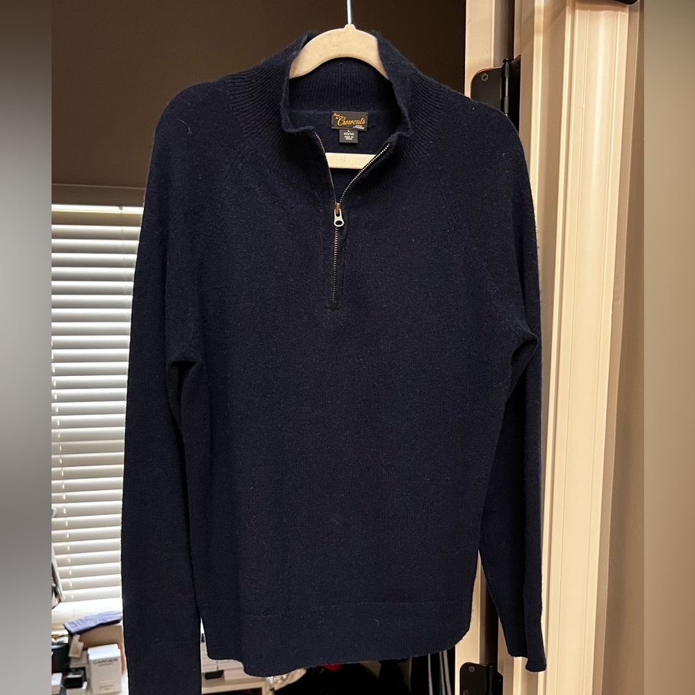 Crewcuts Boy 10-12 100% Cashmere Sweater, Navy Blew, EUC